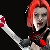bloodrayne, короткие волосы, женщина, рыжие волосы, вампир, меч