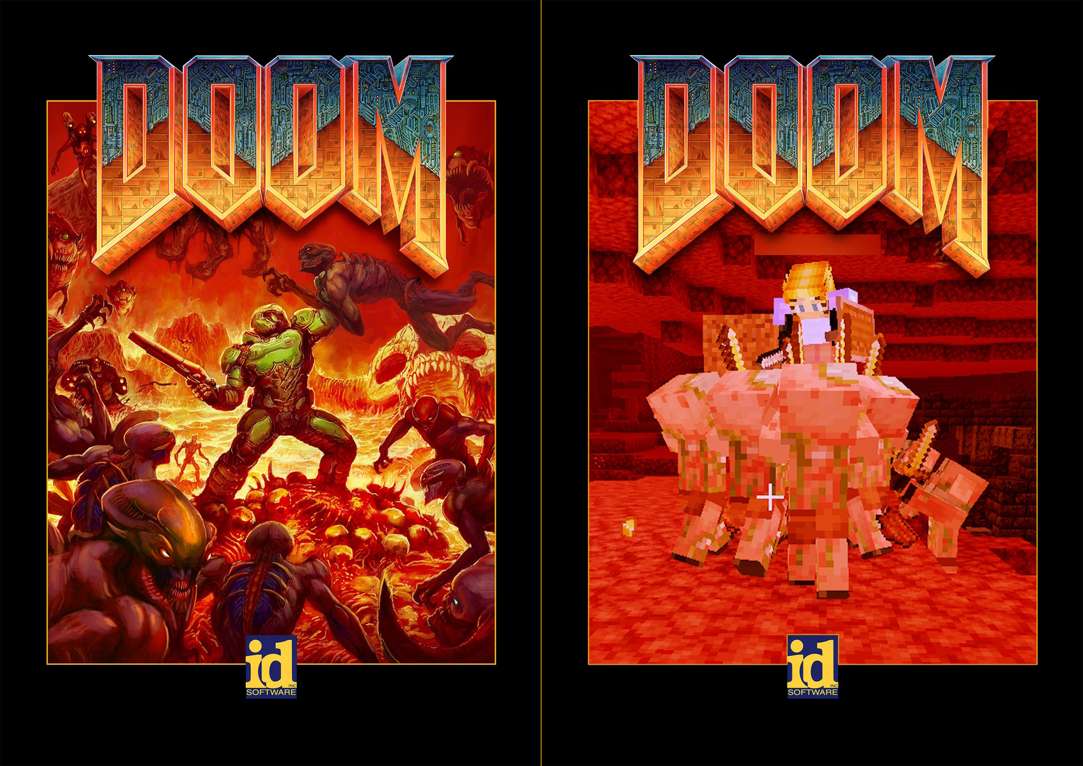 Единственный, кого они боятся: фанат воссоздал в игре обложку Doom (2016)